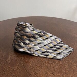 Bachrach Mens‎ Geometric Pattern Silk Tie